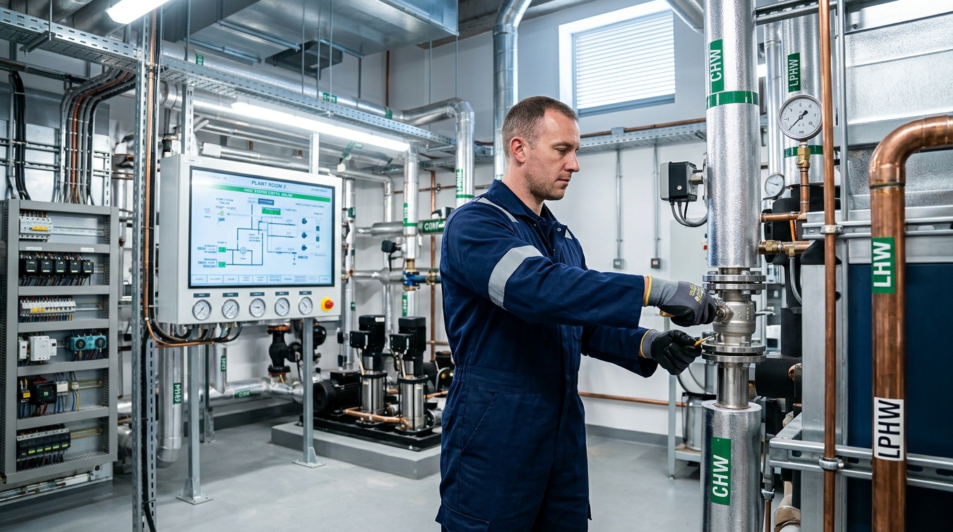 Commercial plumbing pipework and water system maintenance